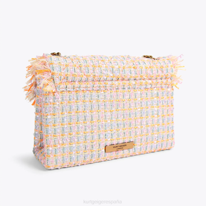 Kurt Geiger mujer bolso kensington mediano de tweed londinense 2LPR11 | bolsas naranja